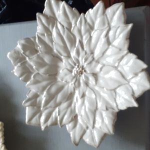 Vintage Christmas holiday flower decor from 1960.